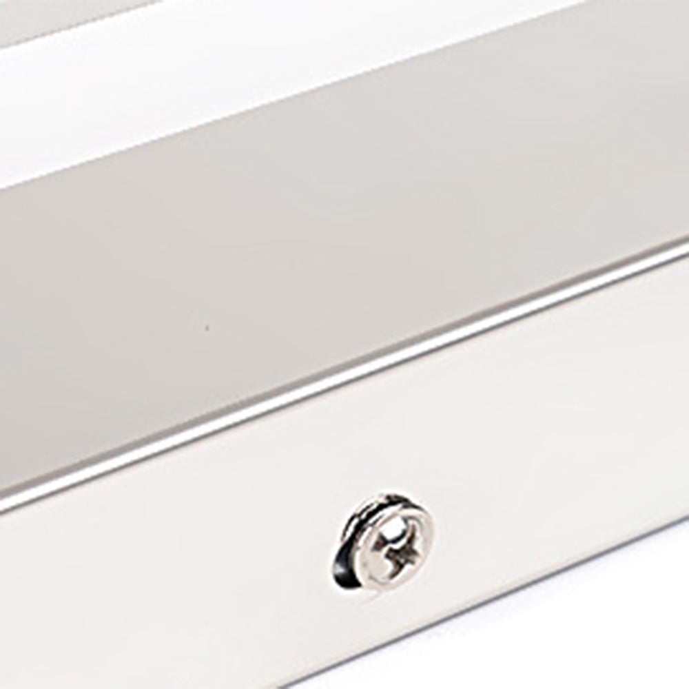 Silver White Finish Wall Mounted Rectangular Vanity Mirror