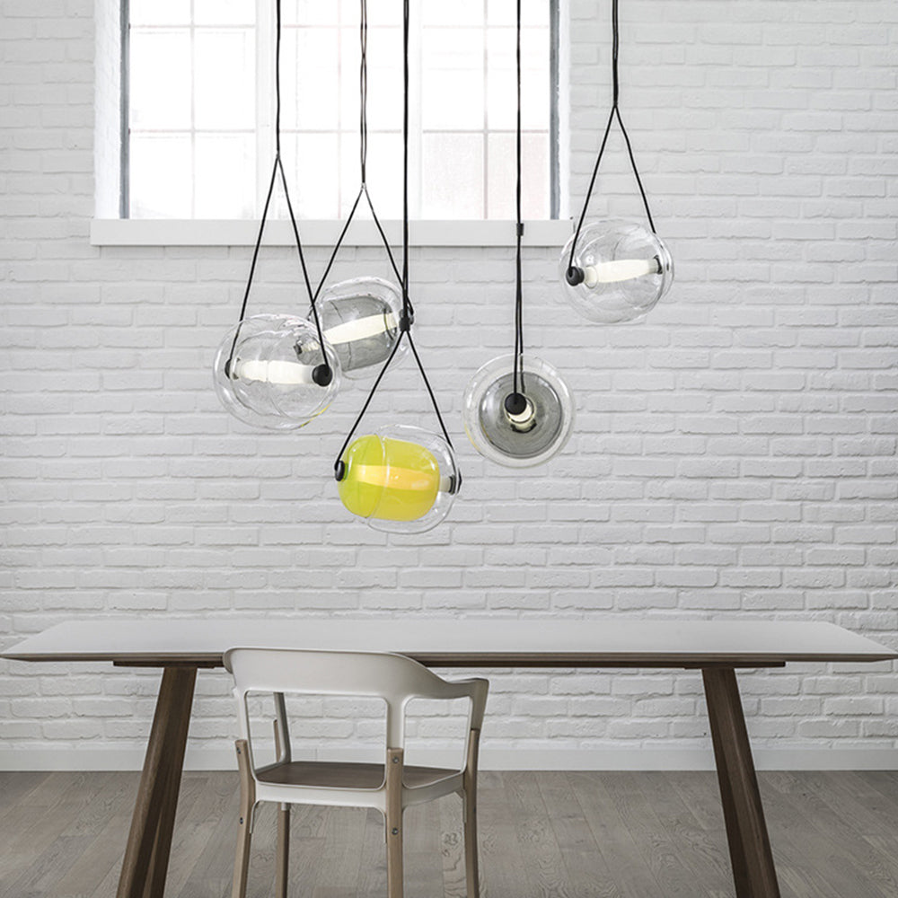 Ambient Glow Modern Glass Bubble Pendant Light