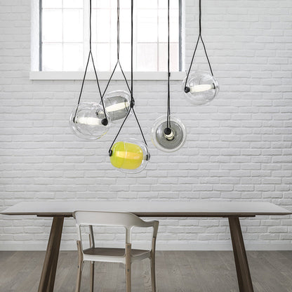 Ambient Glow Modern Glass Bubble Pendant Light