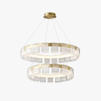 White Gold Modern Arisha Ring Pendant Lamp for Ambient Glow