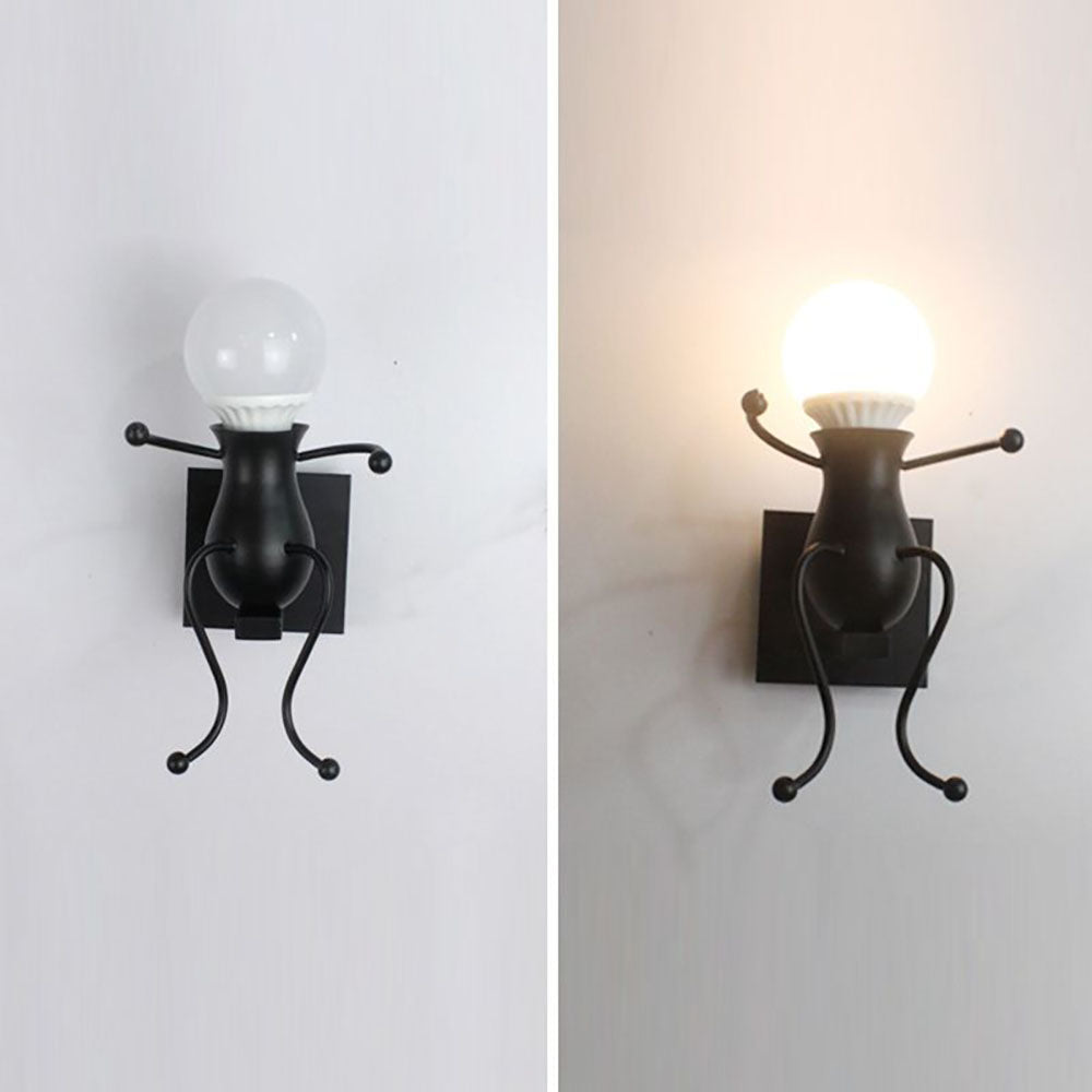 Wall Light Modern Metal With Black And White Finish For Room Living