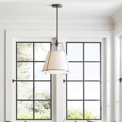 Soft Ambient Glow Conical Fabric Pendant Light