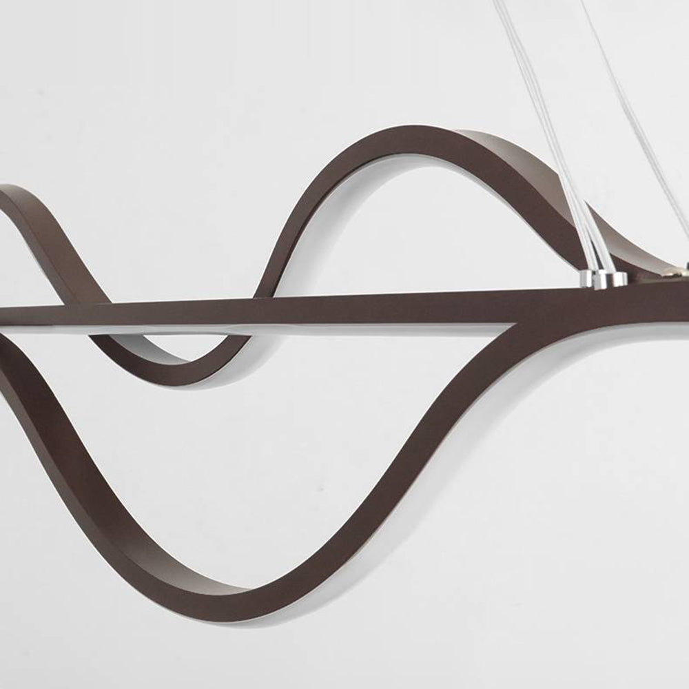 Light Ambient Pendant with Modern Wave Glow