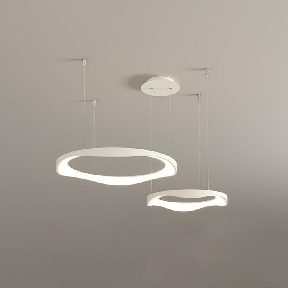 Black Or White Modern Round Pendant Light For Dining Room