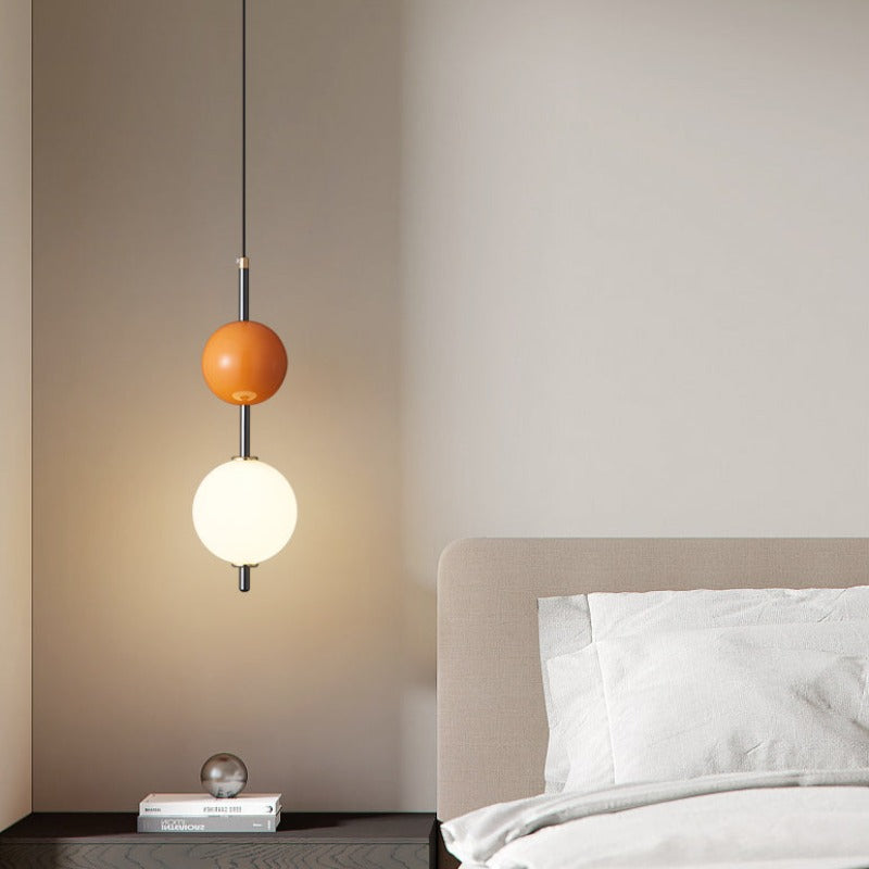 Pendant Light for Warm Ambience in Red Metal LED