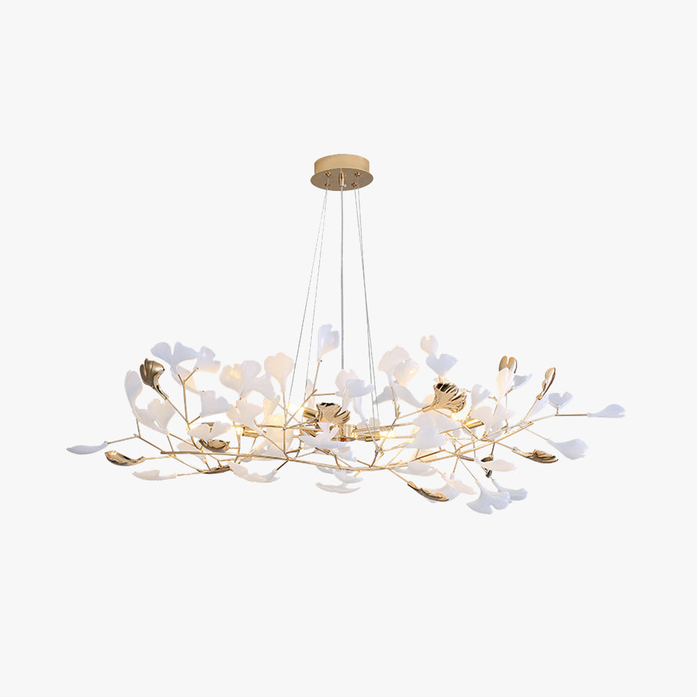 Pendant Light With Warm Illumination Ginkgo Leaf