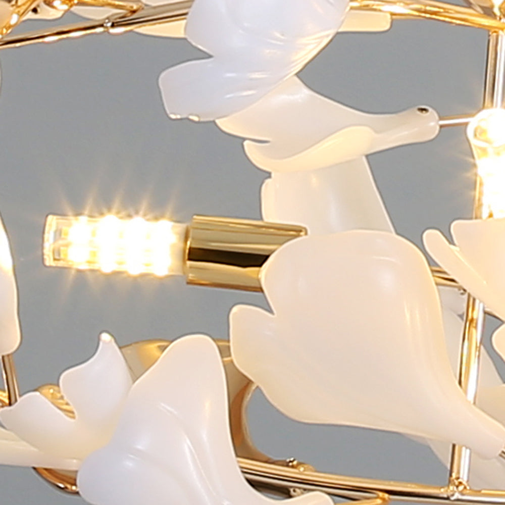 Pendant Light With Warm Illumination Ginkgo Leaf