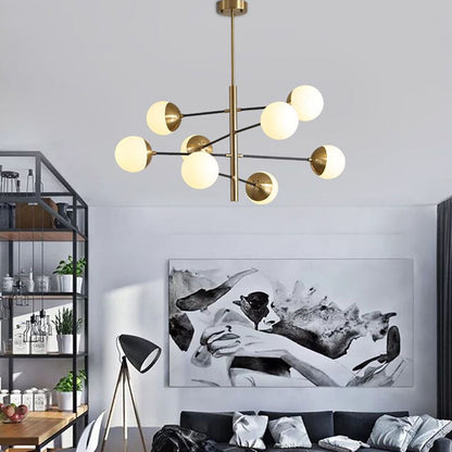 Warm Glow Gold Finish Nordic Globe Pendant Light