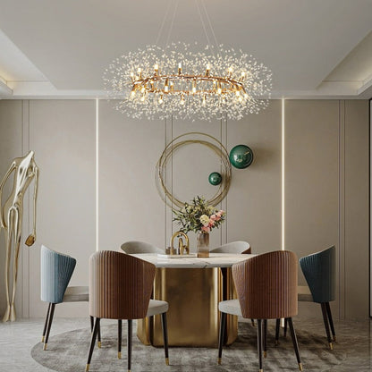 Warm Ambient Glow Dandelion Crystal LED Pendant Light