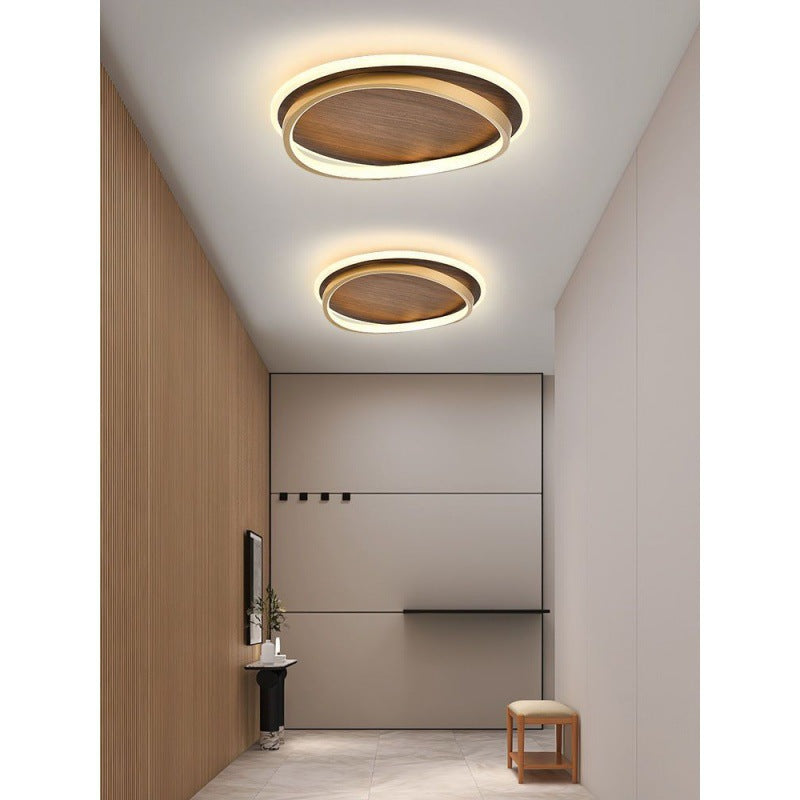 Gold Metal Finish Aurora Dimmable Round Ceiling Light For Bedroom