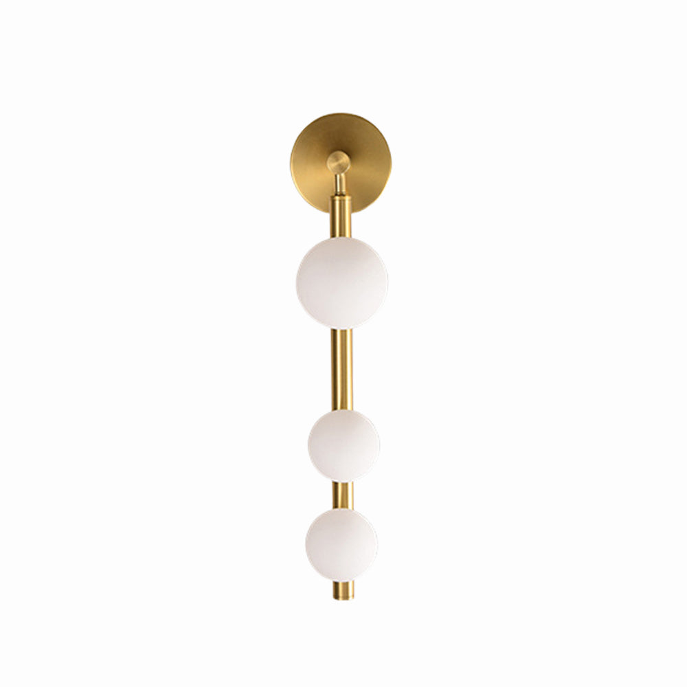 Black and Gold Globe Wall Light with Glass Shade Halo