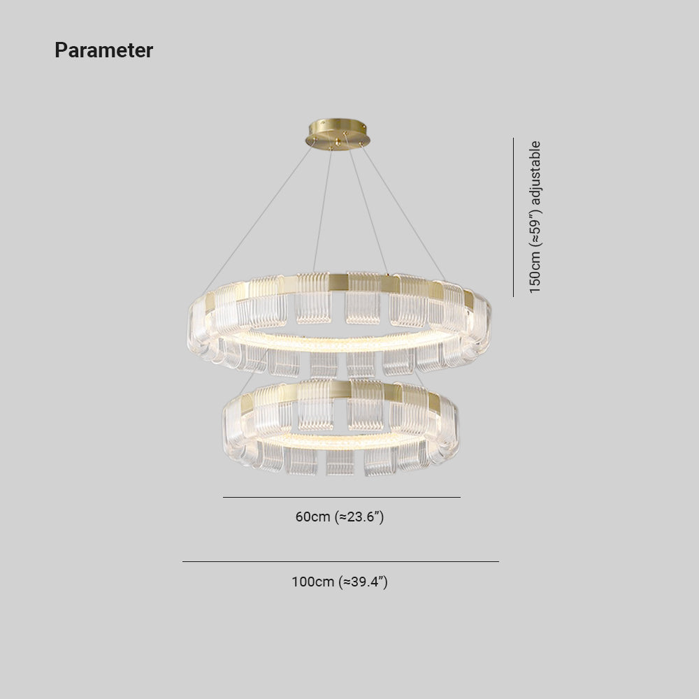 White Gold Modern Arisha Ring Pendant Lamp for Ambient Glow