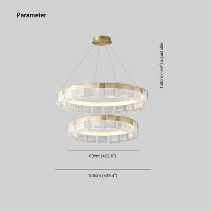 White Gold Modern Arisha Ring Pendant Lamp for Ambient Glow