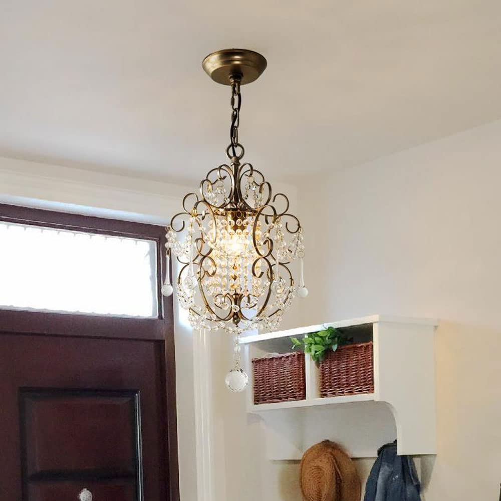 Pendant Light Contemporary Crystal Metal For Bedroom
