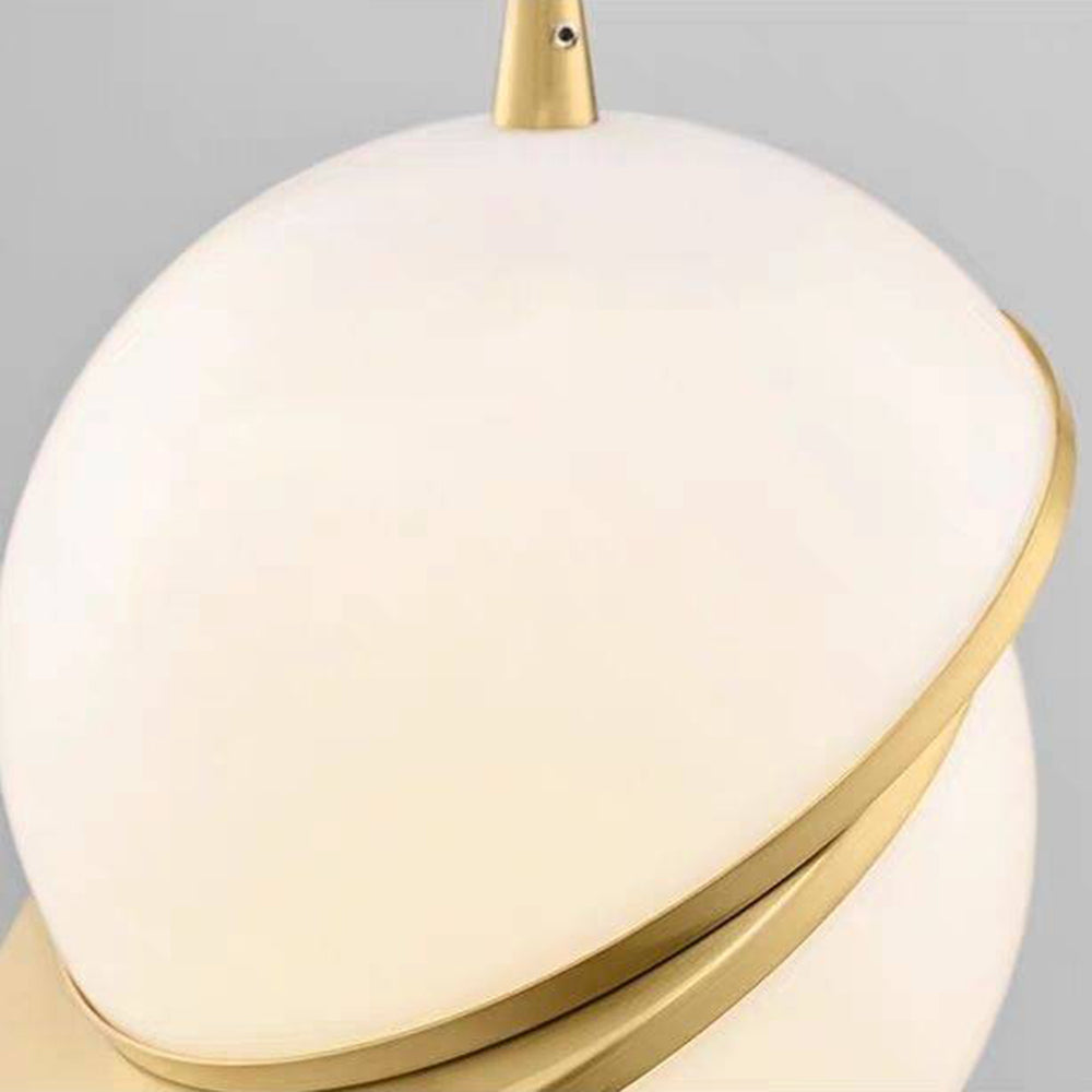 Gold and White Warm Glow Minimalist Pendant Light