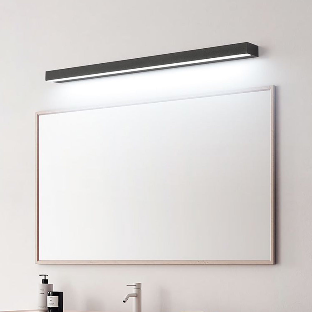 Black Front Wall Lamp Rectangular Mirror