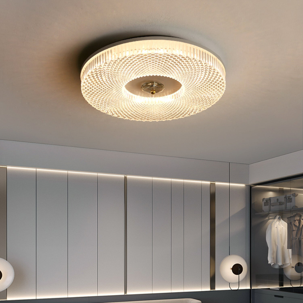 Ceiling Light Sphere Halo With Warm Ambient Glow