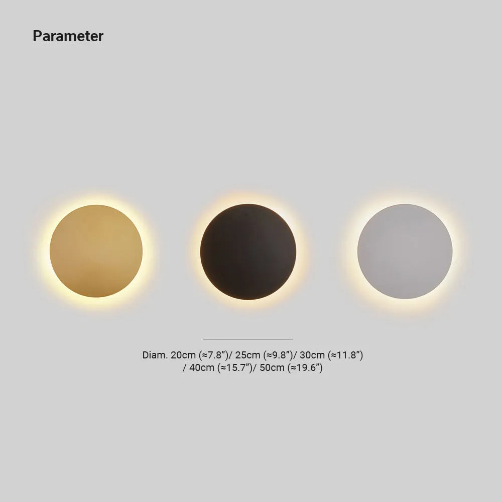 Wall Lamp Round Metal Minimalist For Bedroom Or Living Room