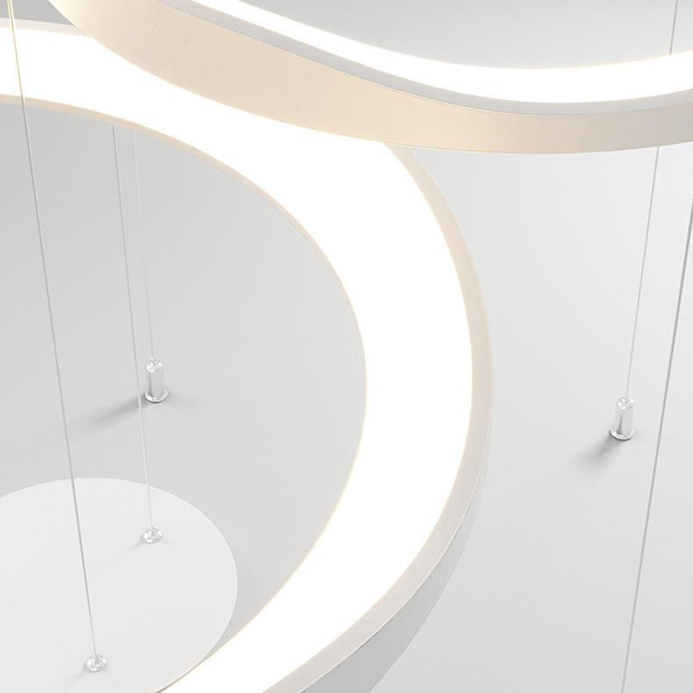 Black Or White Modern Round Pendant Light For Dining Room