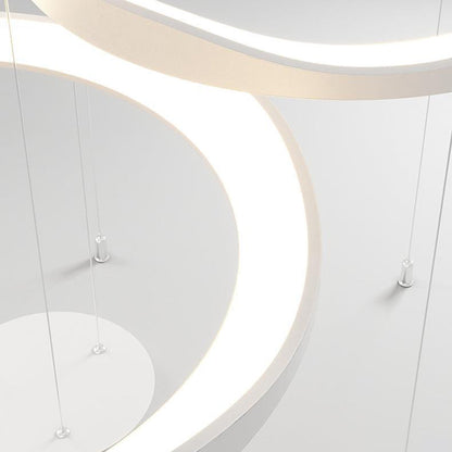 Black Or White Modern Round Pendant Light For Dining Room