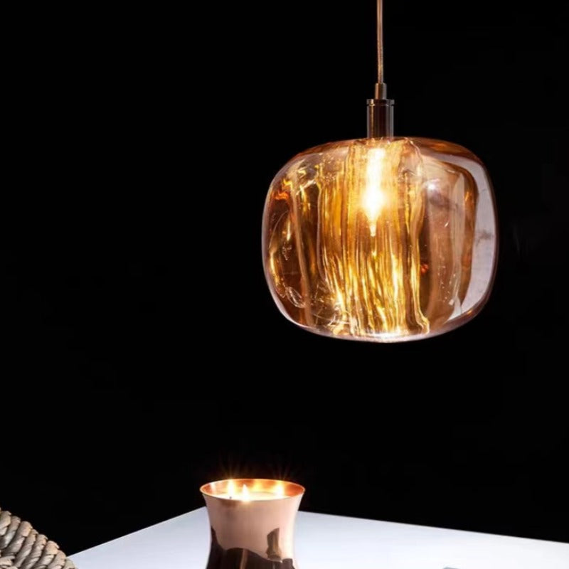 Warm Glow LED Bubble Glass Pendant Light