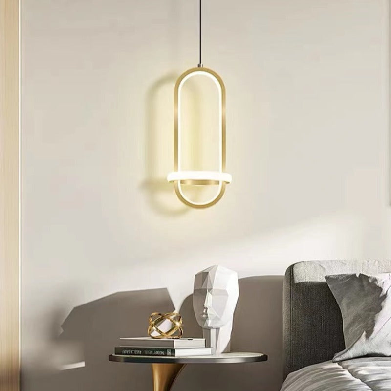 Ambient Glow Diffused Modern Pendant Light Ring With