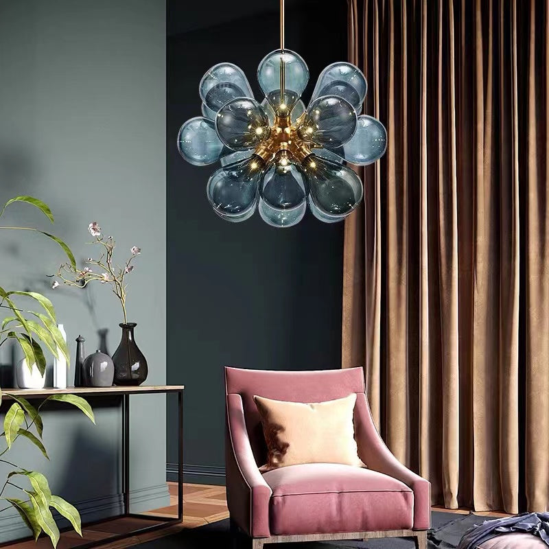 Pendant Light For Soft Ambient Glow Glass Clustered Bubble