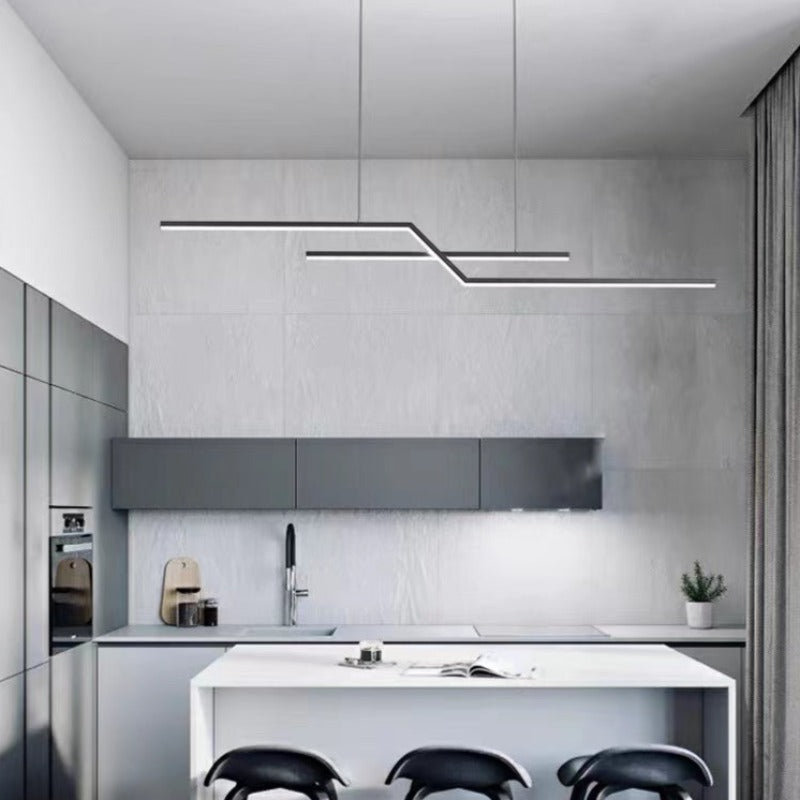 Pendant Light For Living Room Ambience Black Gold Linear