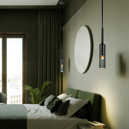 Warm Glow Pendant Wall Light With Premium Black Glass