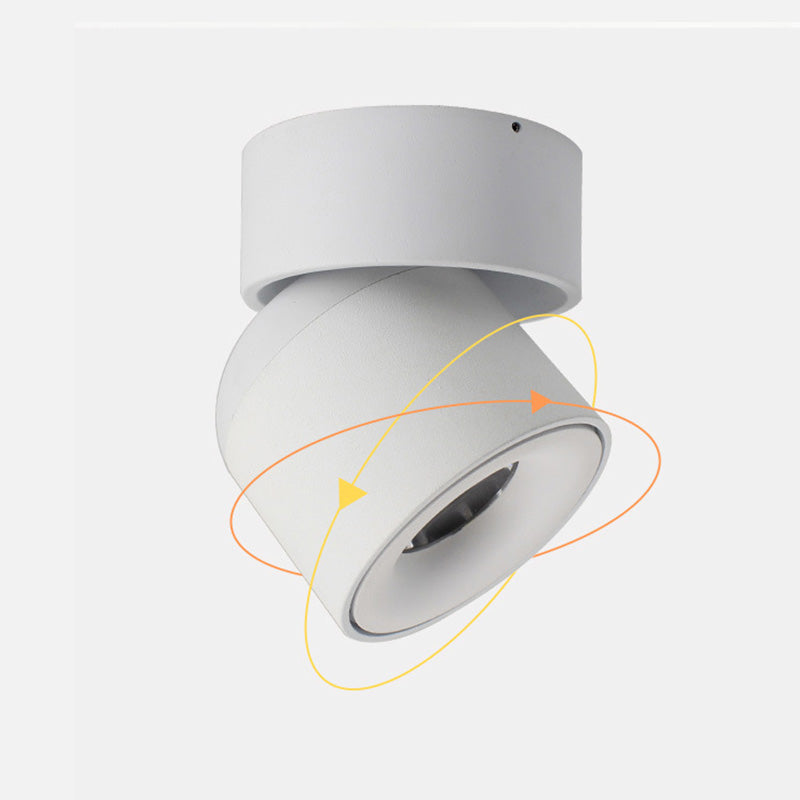 Modern LED Flush Mount Ceiling Light Black White AuroraEdge