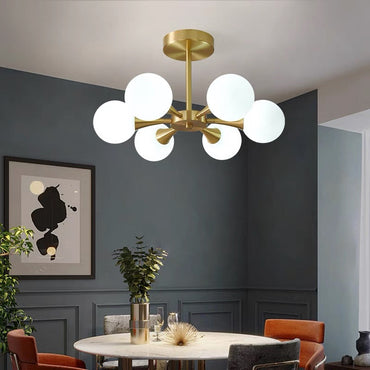 Glass Bubble Contemporary Aurora Ceiling Mount Flush Light