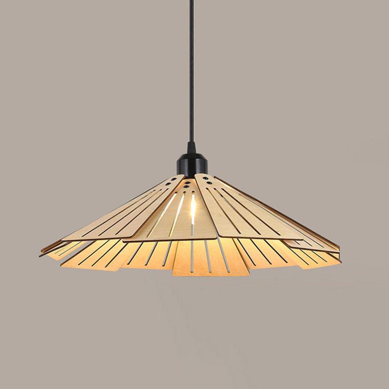 Modern Metal and Wood Retro Pendant Light Fixture