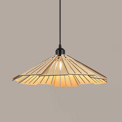 Modern Metal and Wood Retro Pendant Light Fixture