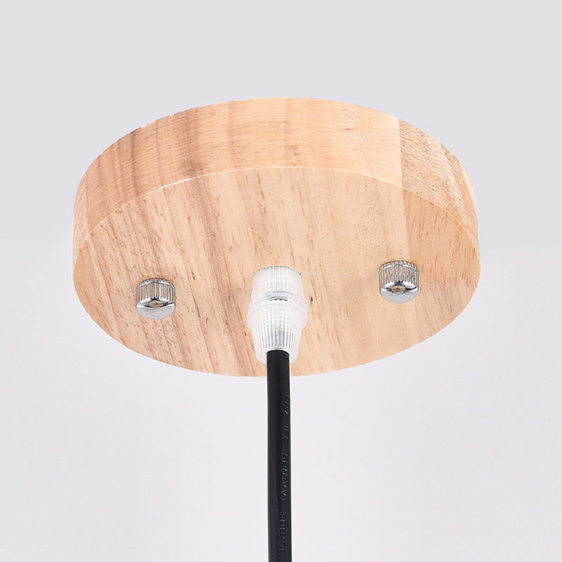 Modern Metal and Wood Retro Pendant Light Fixture