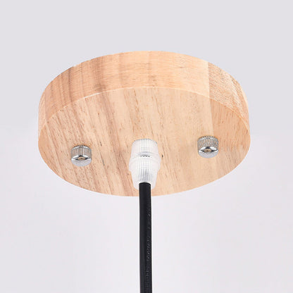 Modern Metal and Wood Retro Pendant Light Fixture