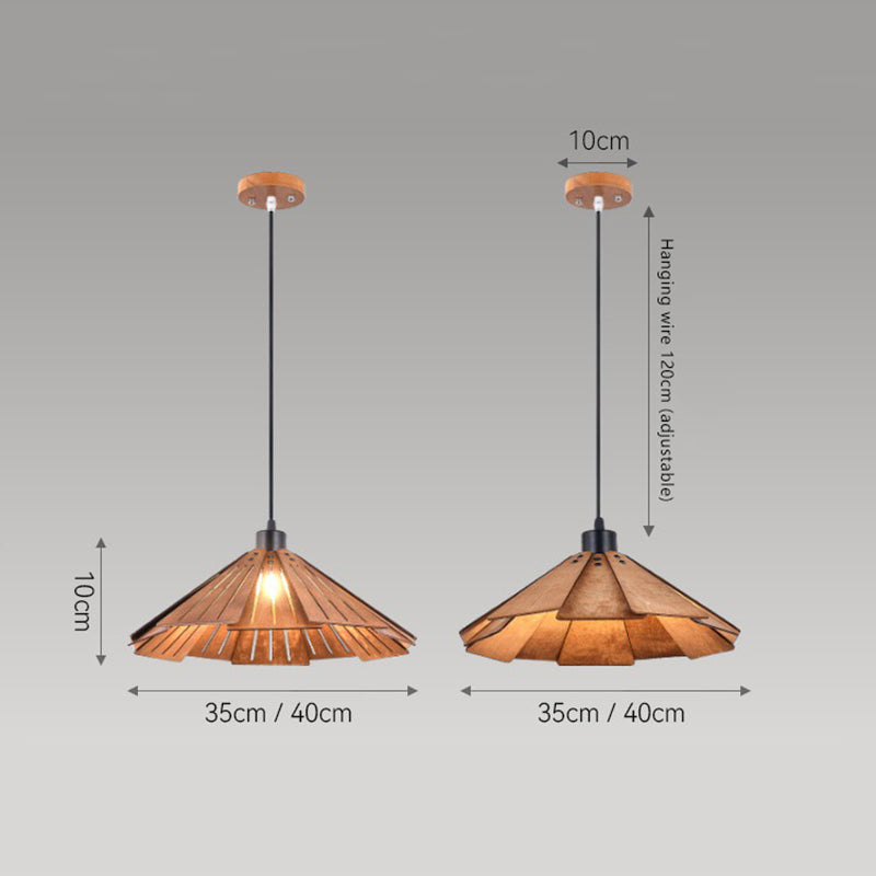 Modern Metal and Wood Retro Pendant Light Fixture