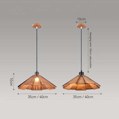 Modern Metal and Wood Retro Pendant Light Fixture
