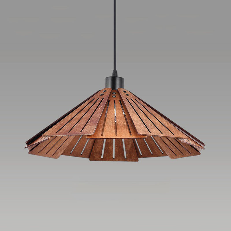 Modern Metal and Wood Retro Pendant Light Fixture