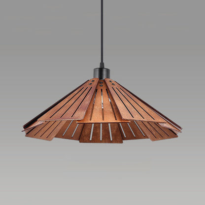 Modern Metal and Wood Retro Pendant Light Fixture