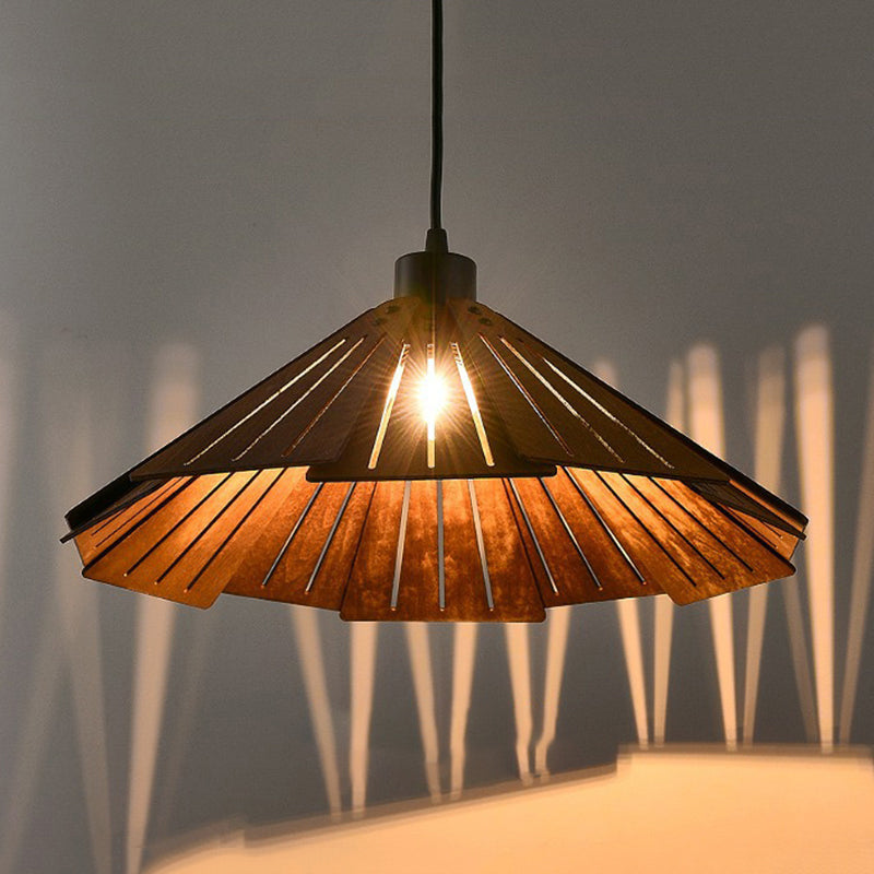 Modern Metal and Wood Retro Pendant Light Fixture