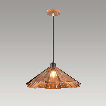 Modern Metal and Wood Retro Pendant Light Fixture