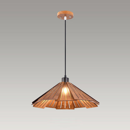 Modern Metal and Wood Retro Pendant Light Fixture