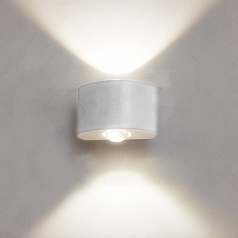 Metal Black And White Waterwave Finish Rectangular Outdoor Wall Light