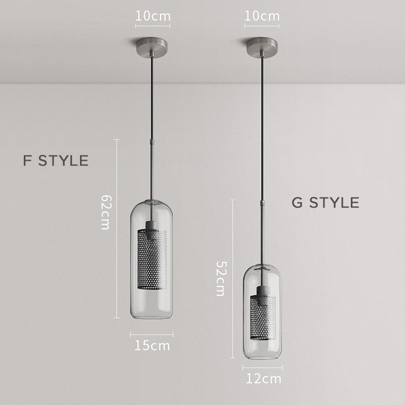 Pendant Light Glass Shade With Soft Glow Gold