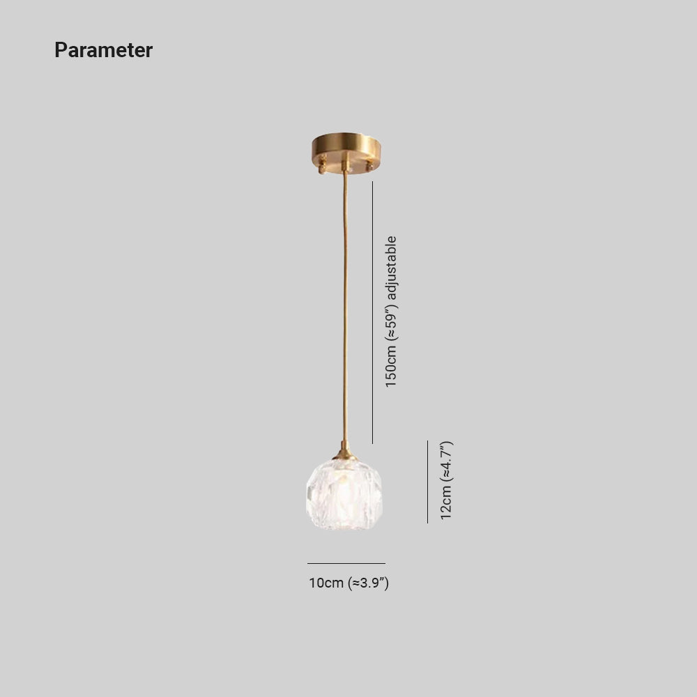 Waterproof and Drop-Proof Golden Diamond Pendant Light