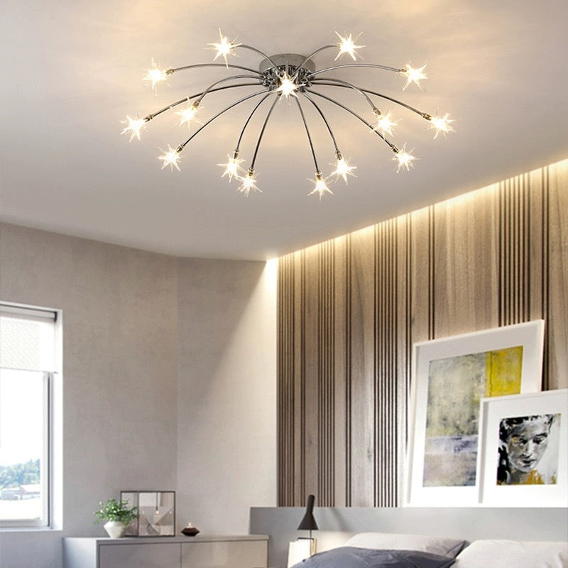 Flush Mount Ceiling Light Aurora Starry Art Deco