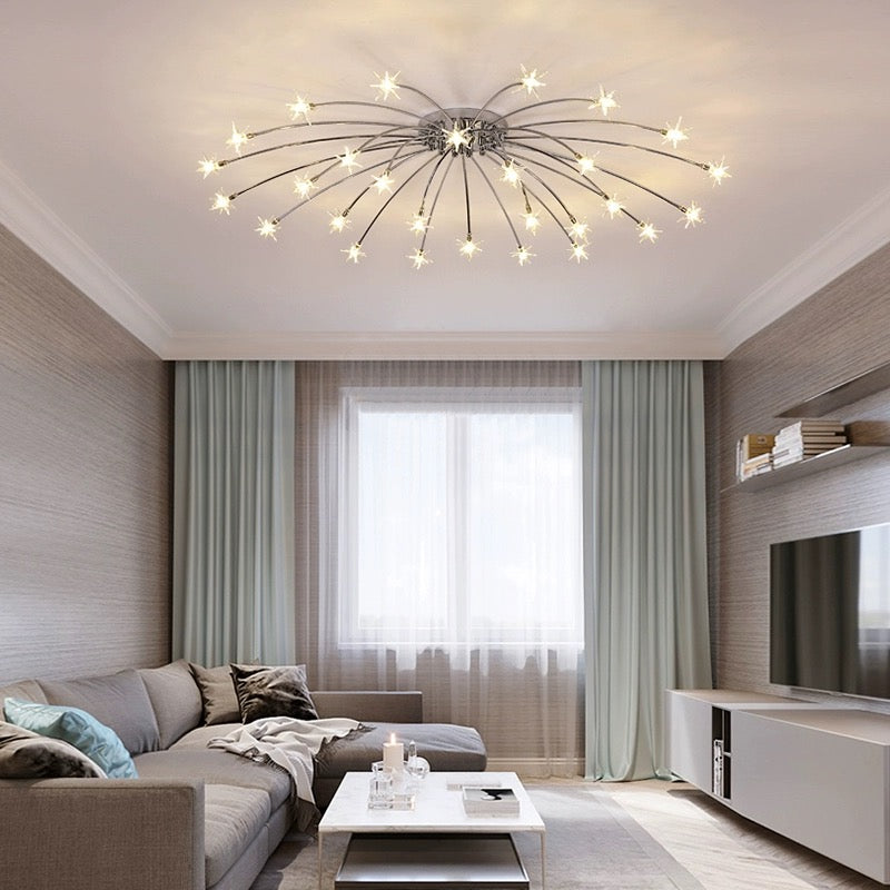 Flush Mount Ceiling Light Aurora Starry Art Deco