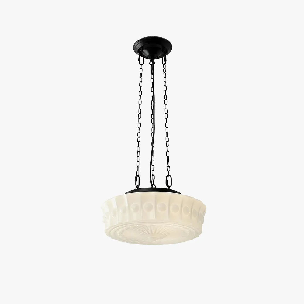 Warm Glow Vintage French Country Dome Pendant Light