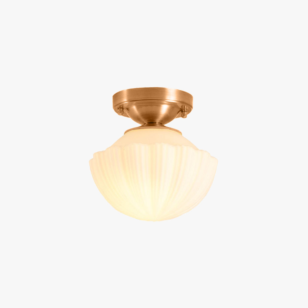 Retro Brass Flush Mount Ceiling Light For Living Dining Bedroom