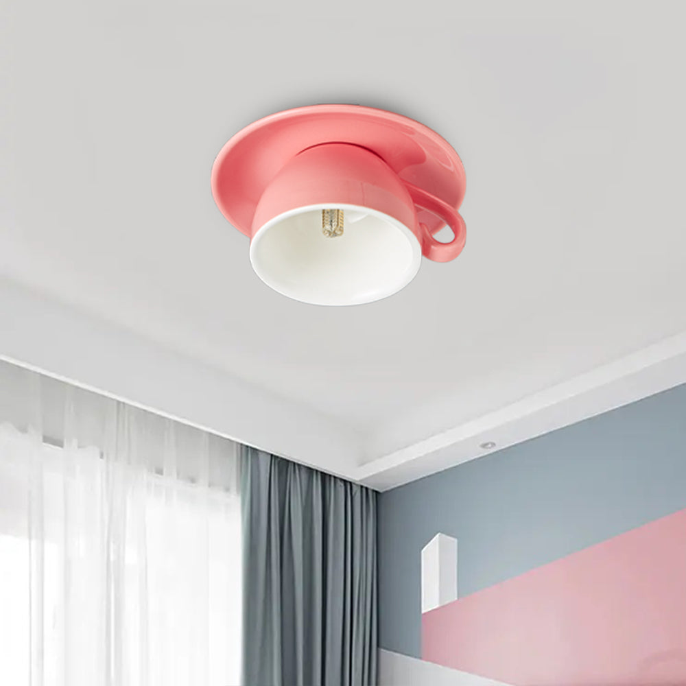 Bedroom And Living Rooms Flush Ceramic Ceiling Light Luna